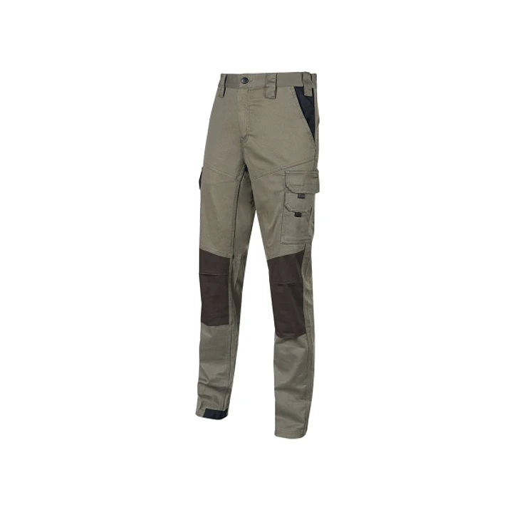 Upower Majo Pantalon de Trabajo - Talla XL - Algodon Elastico, Diseño Slim-Fit, Multiples Bolsillos, Proteccion Lumbar, Detalles Reforzados, Cinta Ref 1