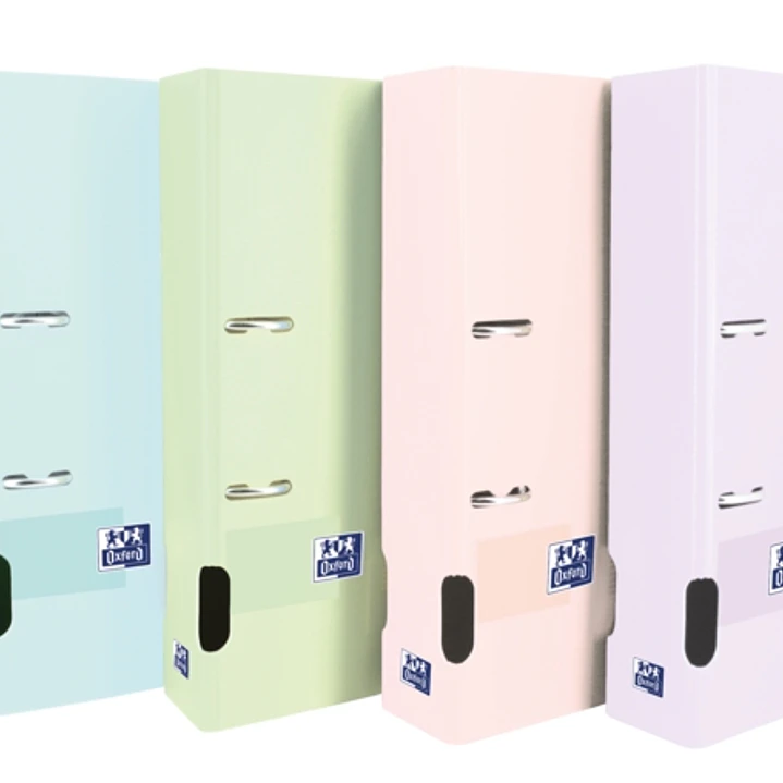 Oxford Live & Go A4+ Archivador de Tapa de Plastico Polyfoam - Tapa Resistente - Lomo de 70mm - Colores Surtidos 1