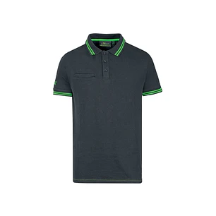 Upower Way Polo Hombre Manga Corta - Talla M - Algodon Stretch, Ajuste Slim Fit, Ribetes en Contraste, Cierre de Tres Botones, Aberturas Laterales, Pr