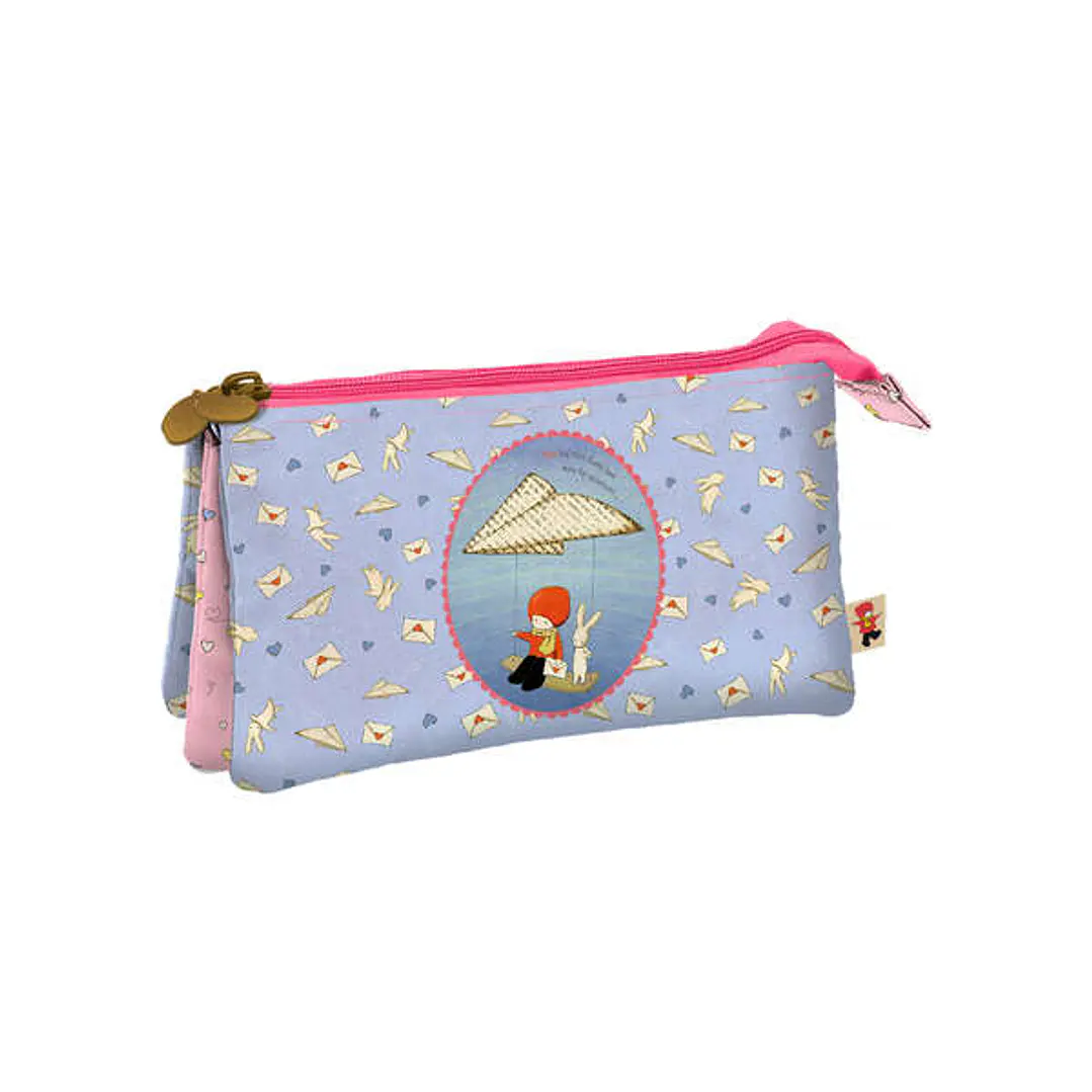 Dohe Santoro Poppi Loves Messenger Portatodo Triple - 3 Compartimentos - Cierres de Cremallera 1