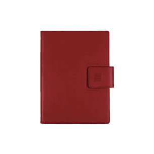 Finocam Duouno Agenda de Espiral - Bolsillo Interior - Anilla Portaboligrafo - Formato E10 - 155x212mm - 1 Dia por Pagina - Color Burdeos