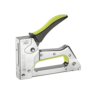 Miles TS4002 Clavadora/Grapadora Metalica - Para Grapas 6-10mm - Facil Carga con Indicador - Ergonomica - Color Cromado