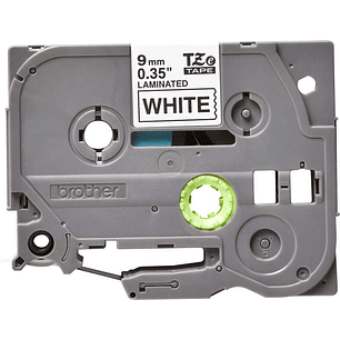 Brother TZe221 Cinta Laminada Original de Etiquetas - Texto negro sobre fondo blanco - Ancho 9mm x 8 metros