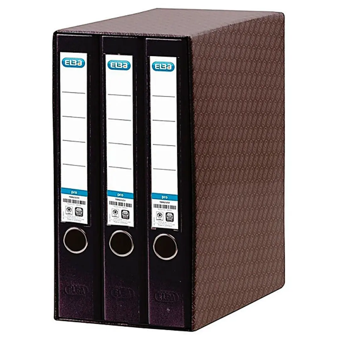 Elba Rado Top Modulo de 3 Archivadores de Palanca A4 - Lomo 50mm - Forrado Exterior Plastico - Interior Papel - Color Negro 1