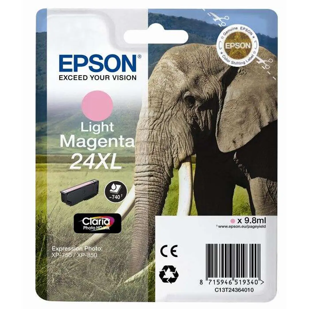 Epson T2436 (24XL) Magenta Light Cartucho de Tinta Original - C13T24364012 1