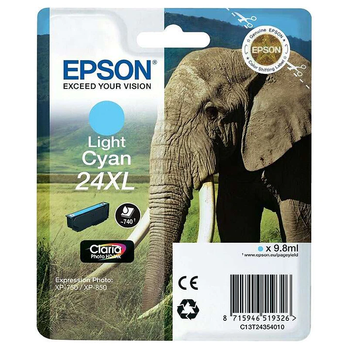 Epson T2435 (24XL) Cyan Light Cartucho de Tinta Original - C13T24354012 1