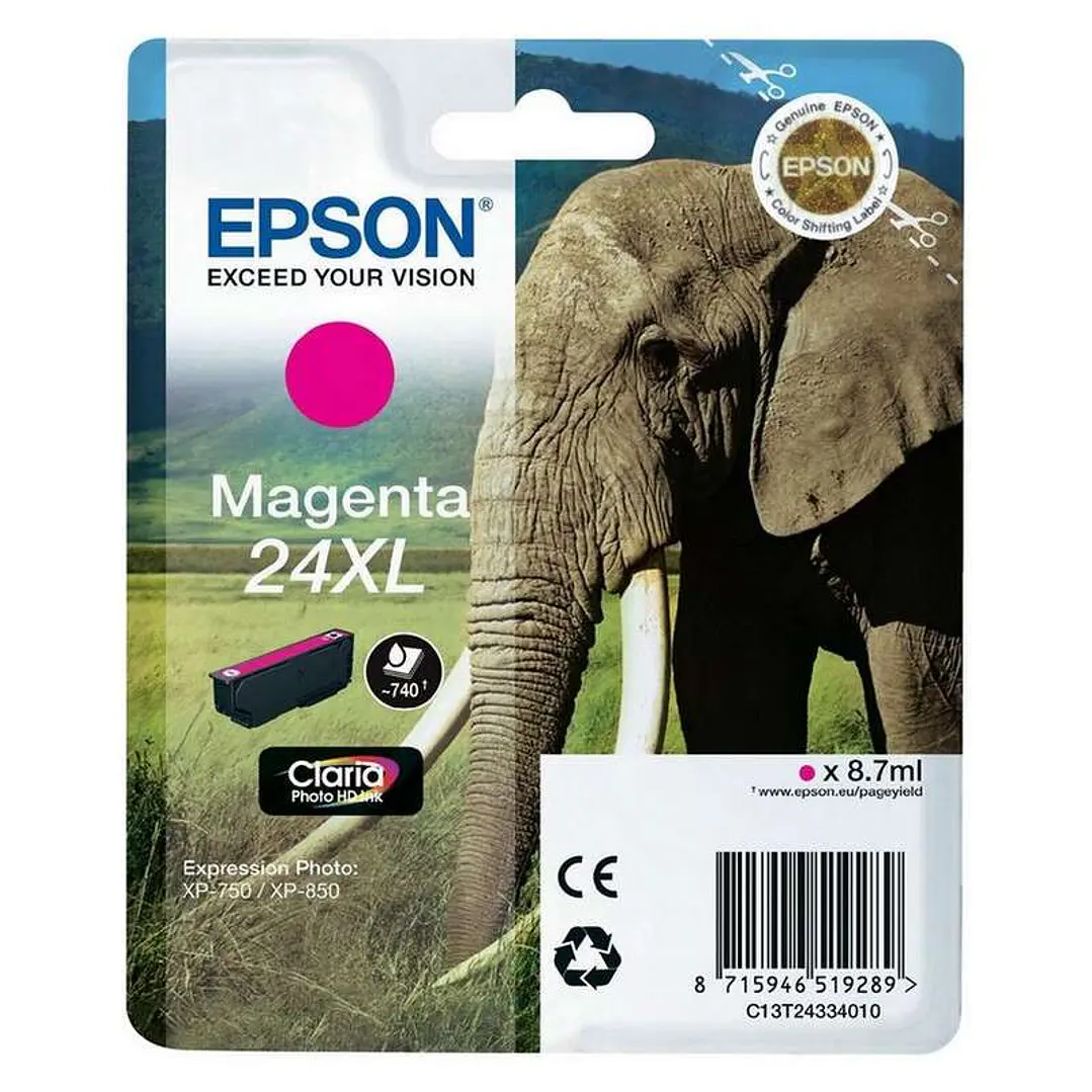 Epson T2433 (24XL) Magenta Cartucho de Tinta Original - C13T24334012 1