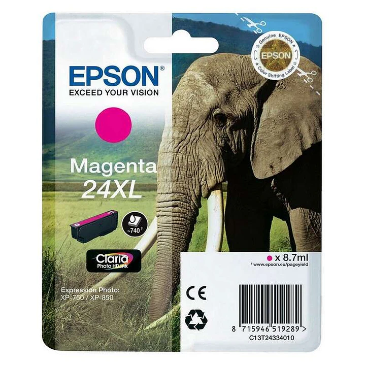 Epson T2433 (24XL) Magenta Cartucho de Tinta Original - C13T24334012 1