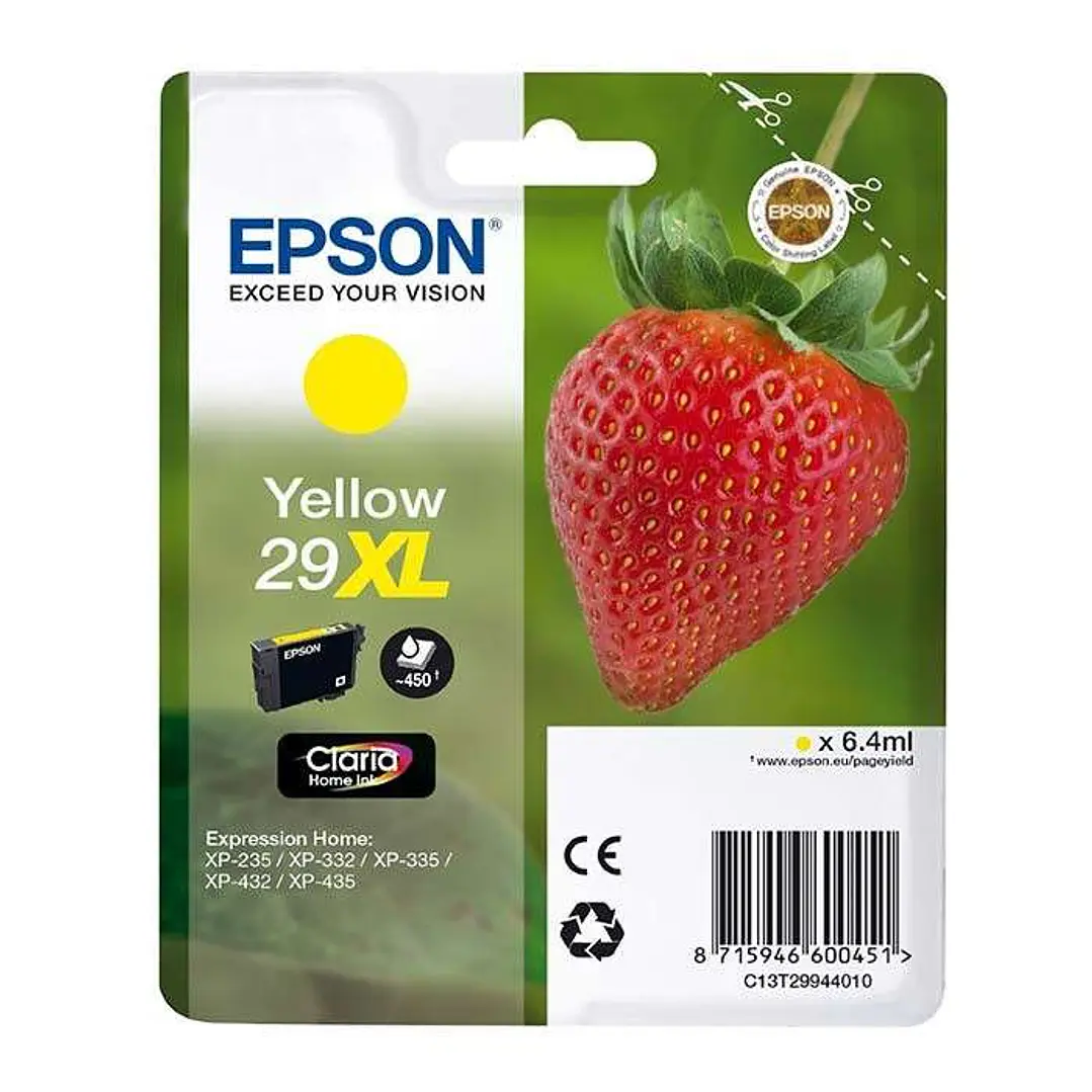 Epson T2994 (29XL) Amarillo Cartucho de Tinta Original - C13T29944012 1