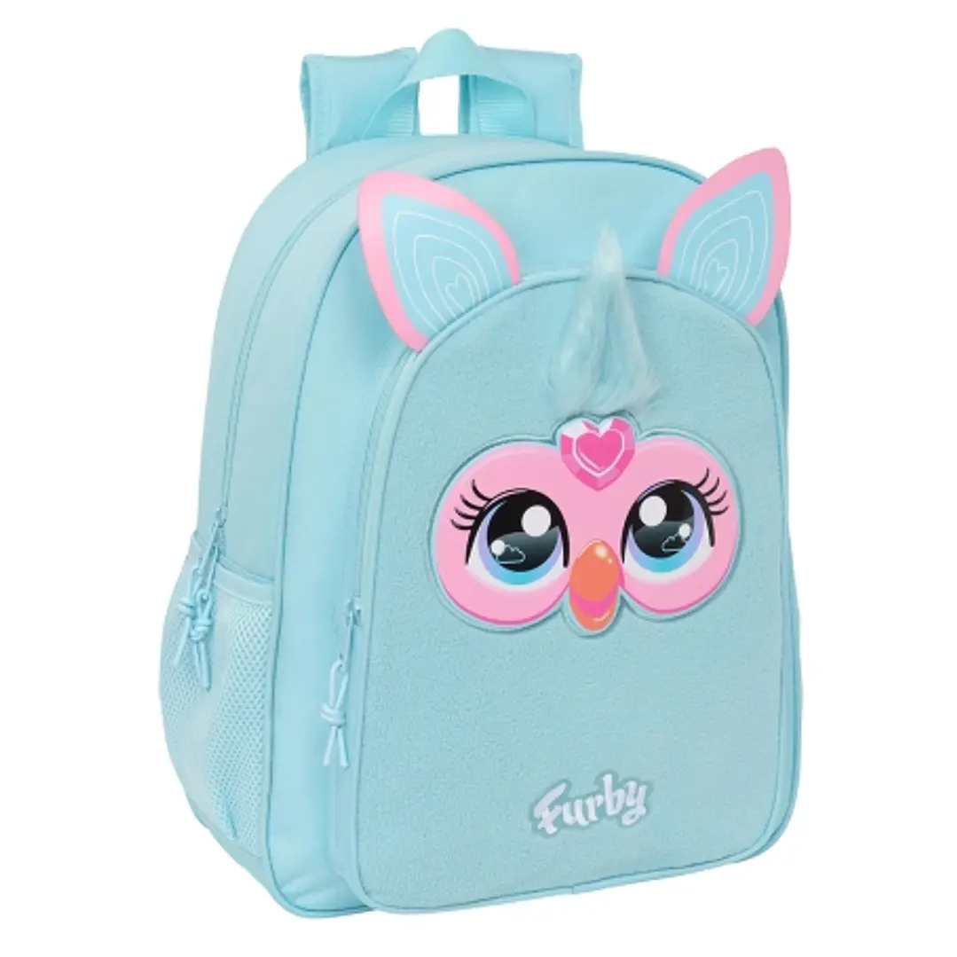 Safta Furby Mochila Infantil - Adaptable a Carro - Asa de Mano - Bolsillos Laterales - 33x42x14cm - Color Azul 1