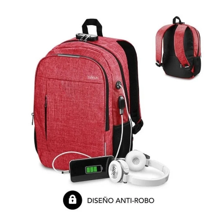 Subblim Mochila Urban Lock System - Sinónimo de Seguridad - Excelente capacidad organizativa - Conector USB para Powerbank - Diseño resistente - Corre 1