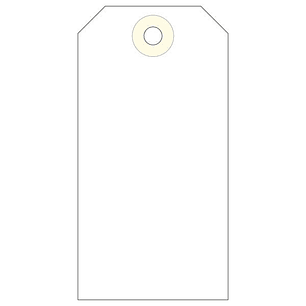 Apli Pack de 1.000 Etiquetas con Arandela 100x51mm - Cartulina de 160 g/m² - Color Crema