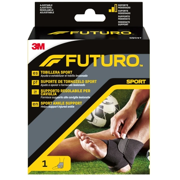 Futuro Sport Tobillera - Ajustable (17.8 - 27.9cm) - Color Negro 1