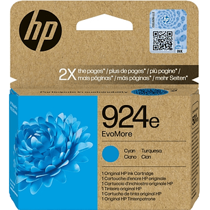HP 924e XL Cyan Cartucho de Tinta Original - 4K0U7NE