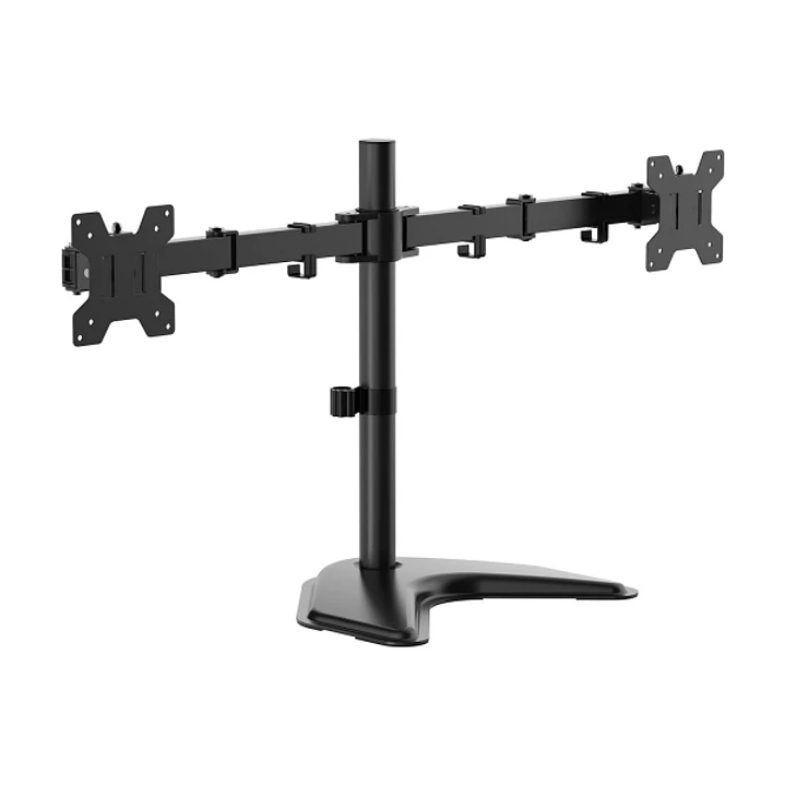 Aisens Soporte de Mesa con Peana Eco Giratorio e Inclinable para Monitor/TV 10Kg (3 Pivotes - 2 Brazos) de 17-32