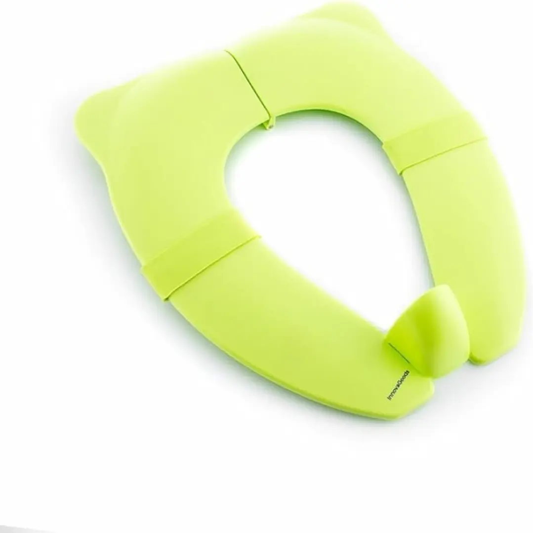 Innovagoods Foltry Reductor de Inodoro Plegable - Antisalpicaduras - Antideslizante - Facil Limpieza - 29x6x34cm - Color Verde 1