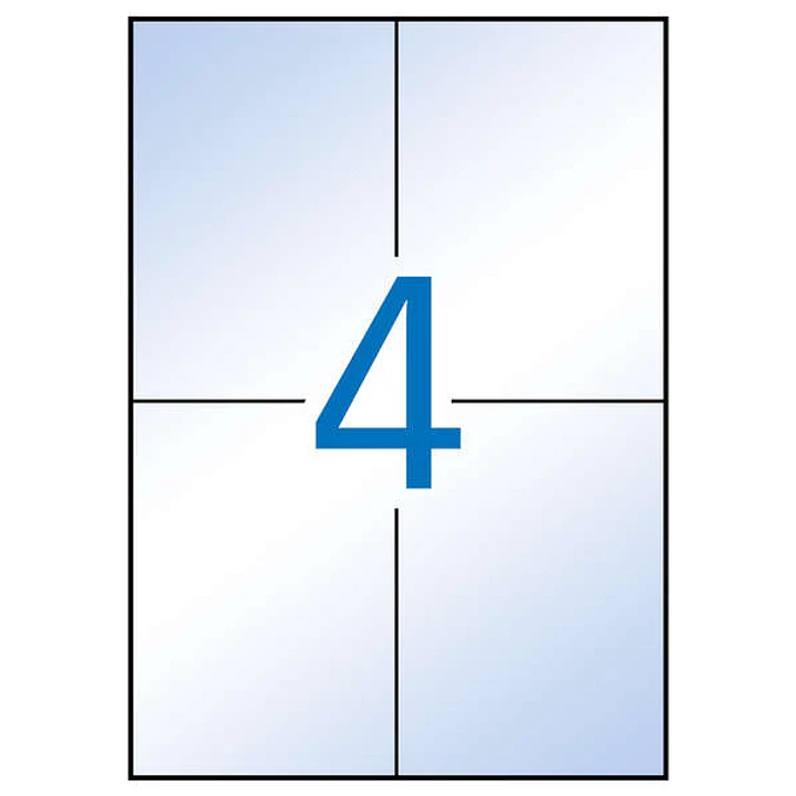Apli Etiquetas Translucidas Resistentes Intemperie 105.0 x 148.0mm 20 Hojas 1