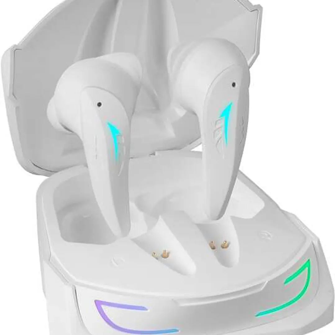 Mars Gaming Auriculares Inalambricos Premium TWS MHI-ULTRA - ANC+ENC+PASIVA - Sonido Neographene - 24h de Bateria - Base de Carga Inalambrica - Ilumin 1