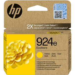 HP 924e XL Amarillo Cartucho de Tinta Original - 4K0U9NE