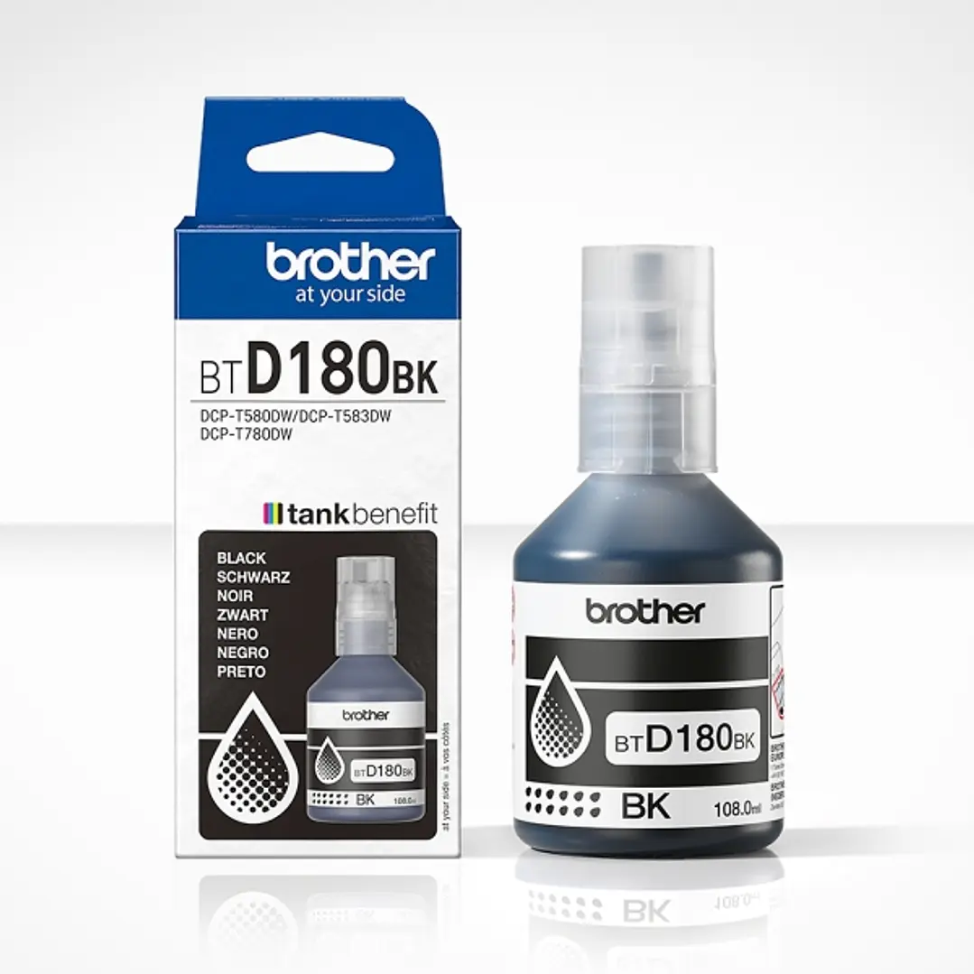 Brother BTD180BK Negro Botella de Tinta Original - BTD180BK 1