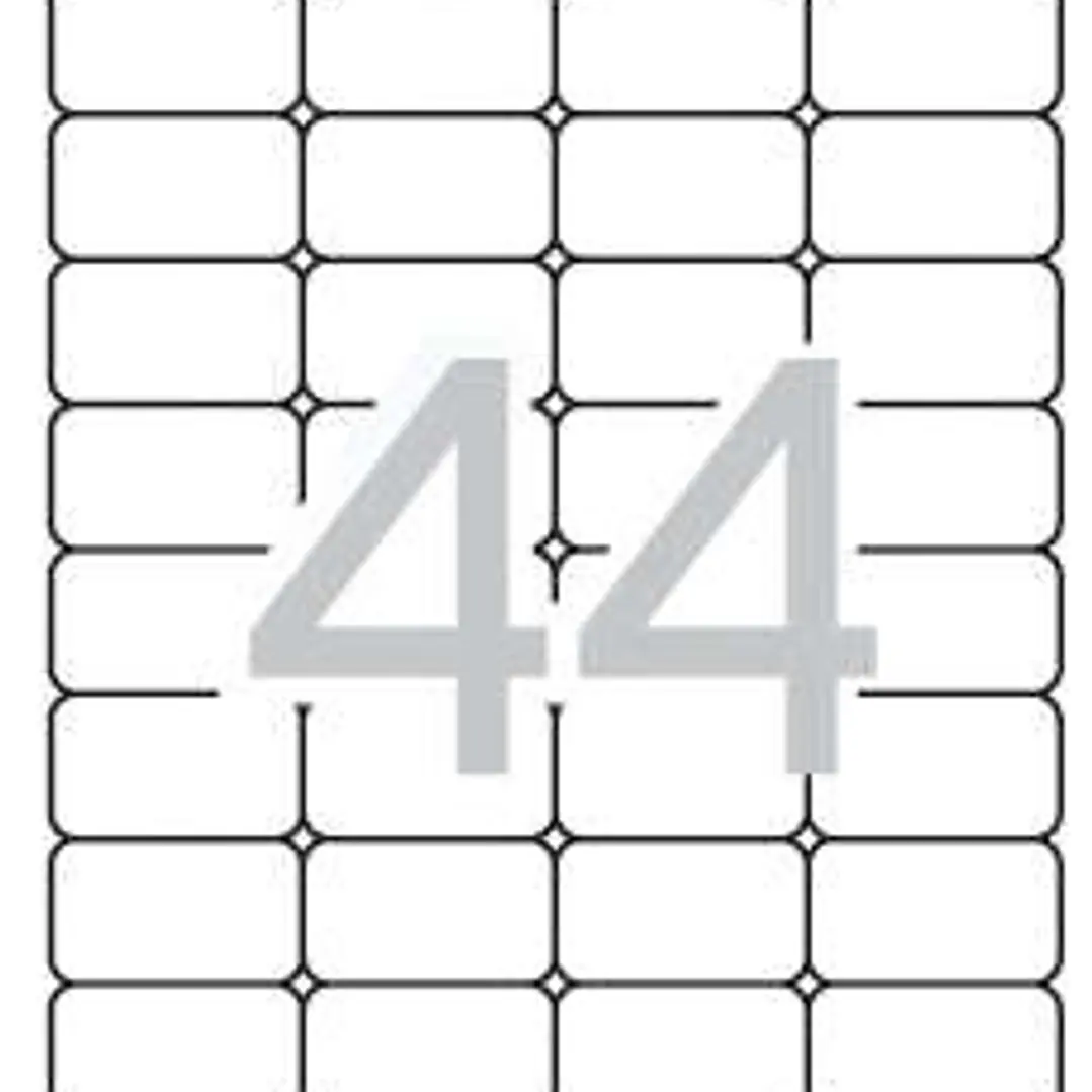 Apli Etiquetas Translucidas Resistentes Intemperie 48.5 x 25.4mm 20 Hojas 1