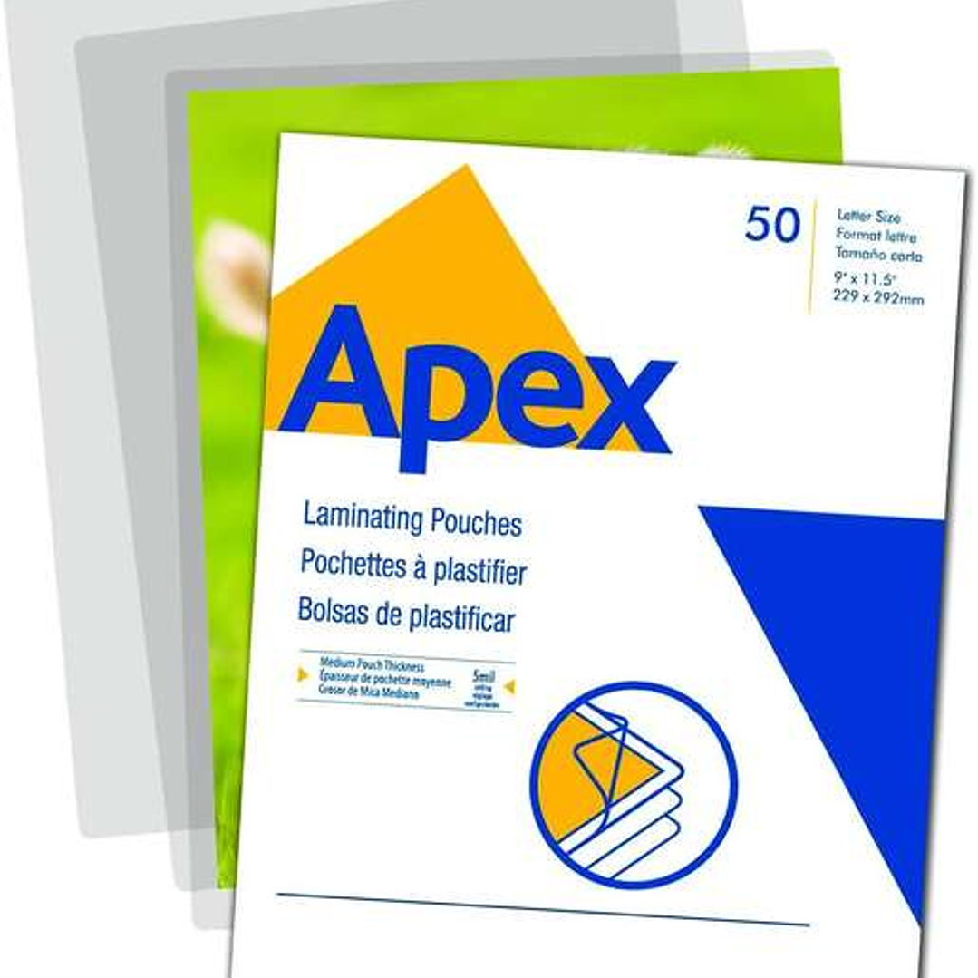 Fellowes Apex Pack de 100 Fundas para Plastificar A3 - 125 Micras - Acabado Alta Calidad - Transparente 1