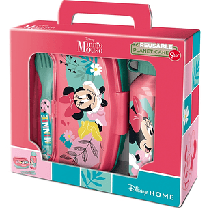Safta Minnie Mouse Naive Set de Menaje Infantil - PVC sin BPA - Color Rosa