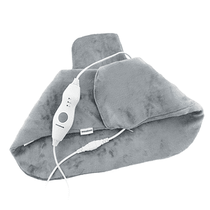 Innovagoods Sholkad Almohadilla Electrica para Cuello y Hombros - 70W - Cable 230cm - Funcion Calor - Apagado Automatico - Control Desmontable - Funda