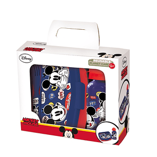 Safta Mickey Mouse Happy Smiles Set de Menaje Infantil - PVC sin BPA - 23x21cm - Multicolor