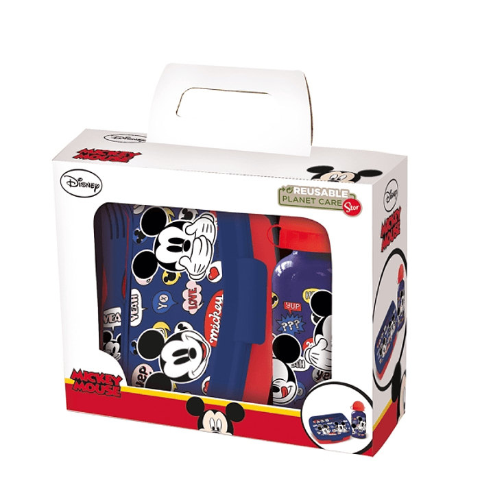 Safta Mickey Mouse Happy Smiles Set de Menaje Infantil - PVC sin BPA - 23x21cm - Multicolor 1