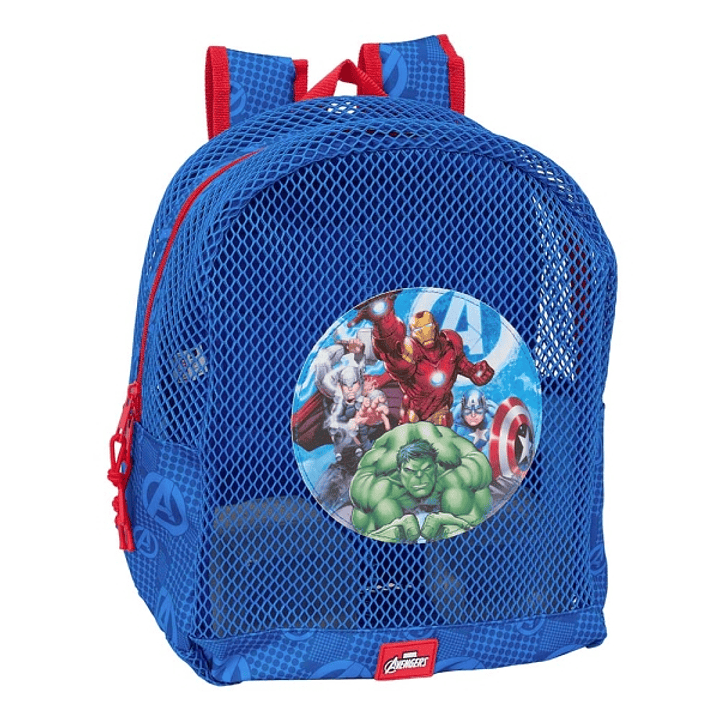 Safta Avengers Mochila - Rejilla Anti-Arena - Doble Tirador - Hombreras Ergonomicas - Asa Superior - 13.15L - 320x120x380mm - Color Azul Oscuro 1