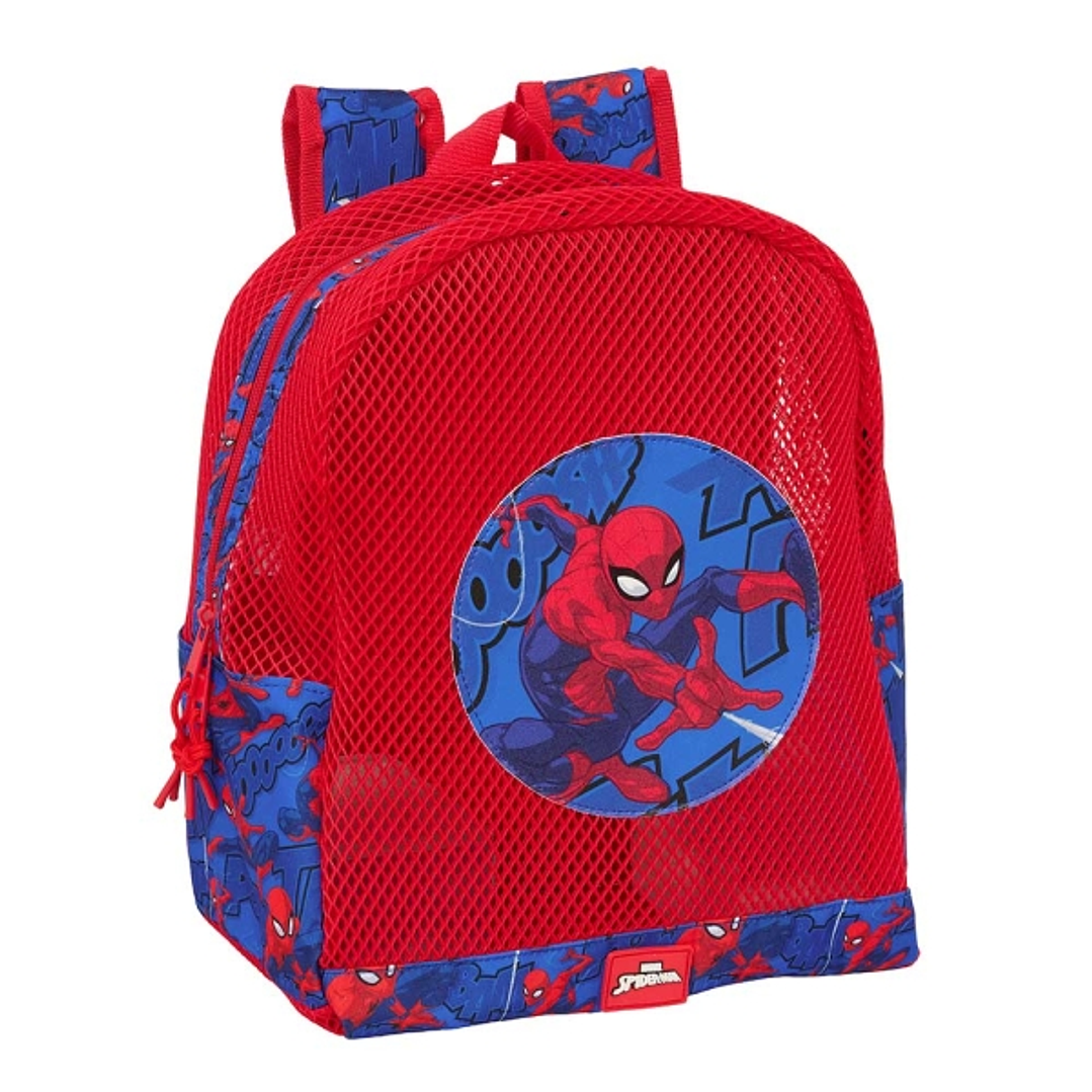 Safta Spider-Man Mochila - Rejilla Anti-Arena - Doble Tirador - Hombreras Acolchadas - Asa Superior - 13.15L - 320x120x380mm - Color Rojo y Azul 1