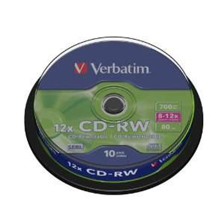 Verbatim CD-RW Regrabable 8-12x 700MB (Tarrina 10 Uds) 1