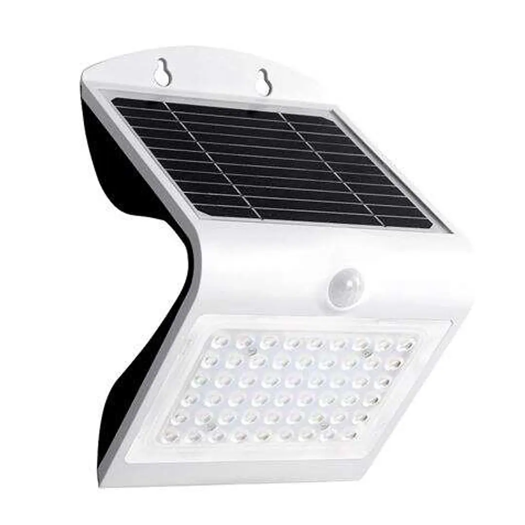 Elbat Aplique LED Solar - 4W - 500lm - Doble Iluminacion - Color Blanco 1