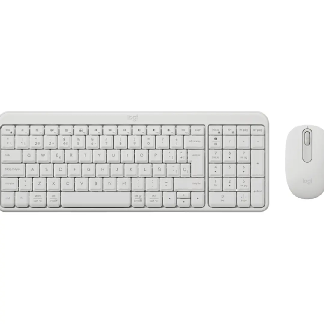 Logitech MK250 Compact Bluetooth Wireless Combo Pack Inalambrico + Raton - Uso Ambidiestro - Indicadores Led - Color Blanco 1