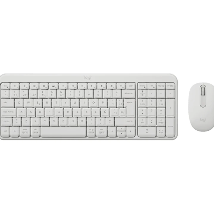 Logitech MK250 Compact Bluetooth Wireless Combo Pack Inalambrico + Raton - Uso Ambidiestro - Indicadores Led - Color Blanco 1
