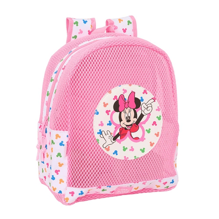Safta Minnie Mouse Mochila - Rejilla Anti-Arena - Doble Tirador - Hombreras Acolchadas - Asa Superior - 13.15L - 320x120x380mm - Color Rosa 1