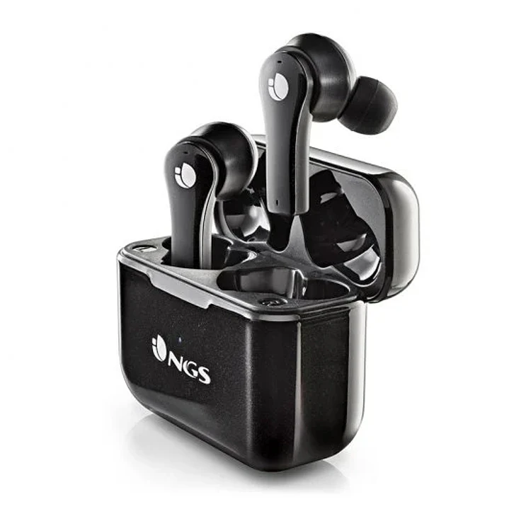 NGS Artica Bloom Black Auriculares Intrauditivos Bluetooth 5.1 TWS - Manos Libres - Asistente de Voz - Autonomia hasta 7h - Base de Carga 1