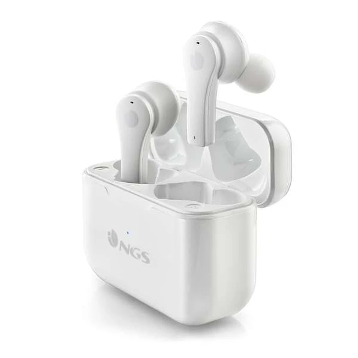 NGS Artica Bloom White Auriculares Intrauditivos Bluetooth 5.1 TWS - Manos Libres - Asistente de Voz - Autonomia hasta 7h - Base de Carga 1