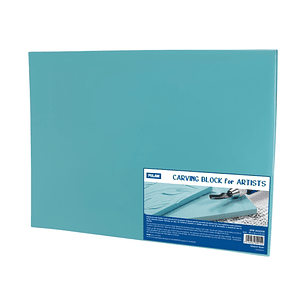 Milan Carving Block Plancha de Grabado - Vinilo Flexible - Formato XL - 30x22x0.6cm - Color Azul