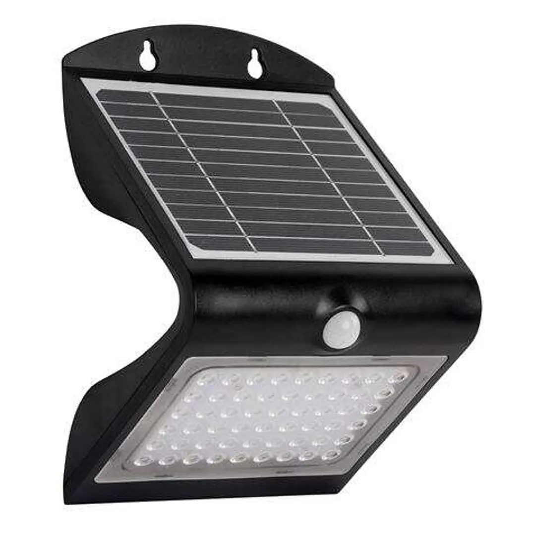 Elbat Aplique Led Solar Doble Iluminacion 4W - 500LM - Luz Fria 6000K - Luz Calidad 3000K - Sensor de Movimiento 1