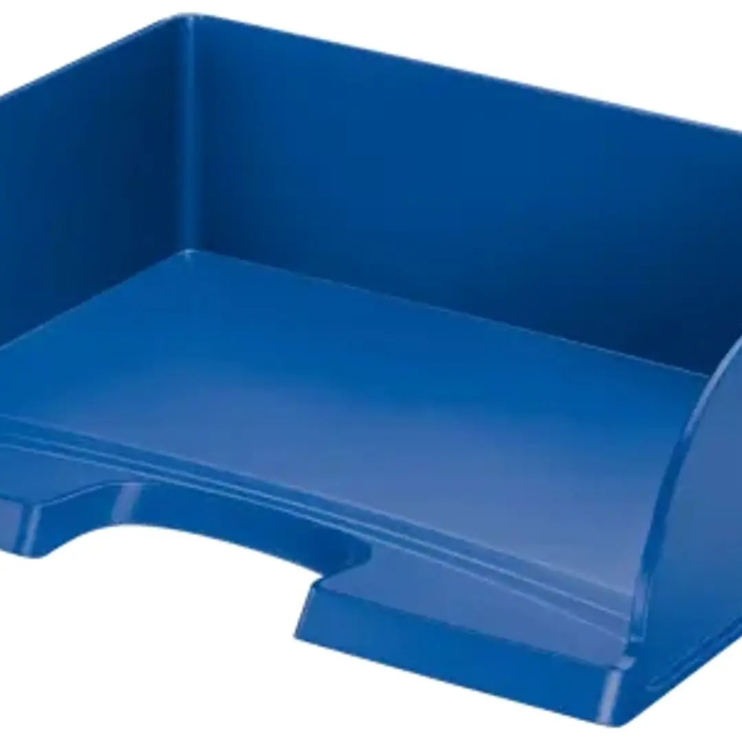 Leitz Plus Jumbo Bandeja Portadocumentos de Gran Capacidad - Acceso Apaisado - Hasta 10uds Apilables - Color Azul 1