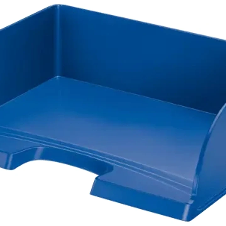 Leitz Plus Jumbo Bandeja Portadocumentos de Gran Capacidad - Acceso Apaisado - Hasta 10uds Apilables - Color Azul 1