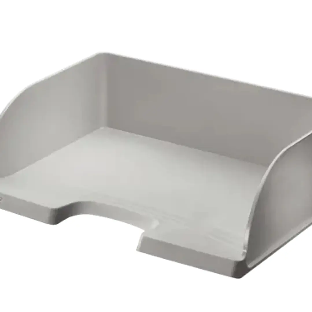 Leitz Plus Jumbo Bandeja Portadocumentos de Gran Capacidad - Acceso Apaisado - Hasta 10uds Apilables - Color Gris 1