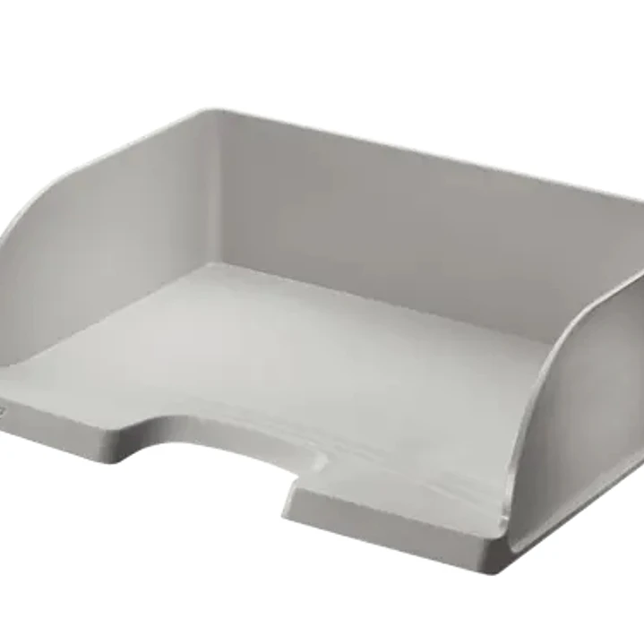 Leitz Plus Jumbo Bandeja Portadocumentos de Gran Capacidad - Acceso Apaisado - Hasta 10uds Apilables - Color Gris 1