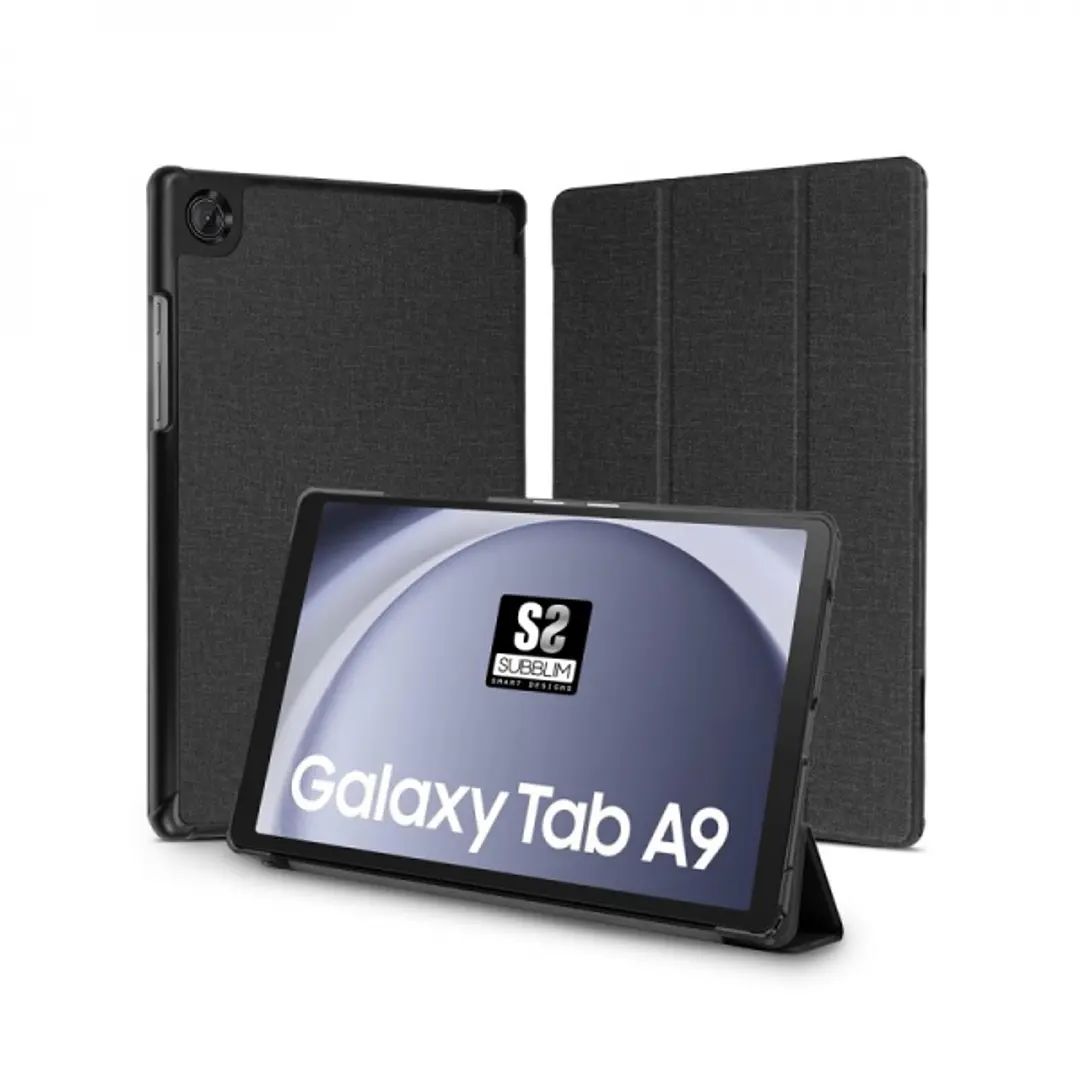 Subblim Funda Exclusiva para Tablet Samsung Galaxy Tab A9 de 8,7? - Cierre Magnetico - Bordes Reforzados - 2 Posiciones de Soporte - Color Negro 1