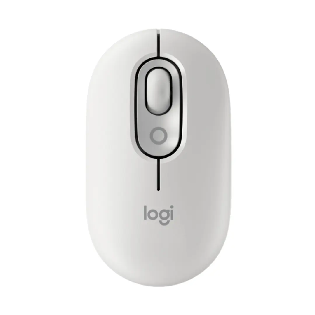 Logitech POP Mouse Raton Inalambrico 1000dpi - 4 botones - Multidispositivo - Color Blanco Crudo 1