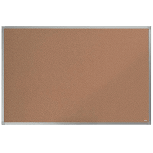 Nobo Essence Tablero de Anuncios de Corcho 900x600mm - Montaje en Esquinas - Superficie de Corcho - Marco de Aluminio Anodizado - Color Natural