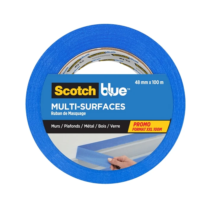 Scotchblue Cinta de Enmascarar - 48mm x 100m - 100% PEFC - Multisuperficie - Color Azul 1