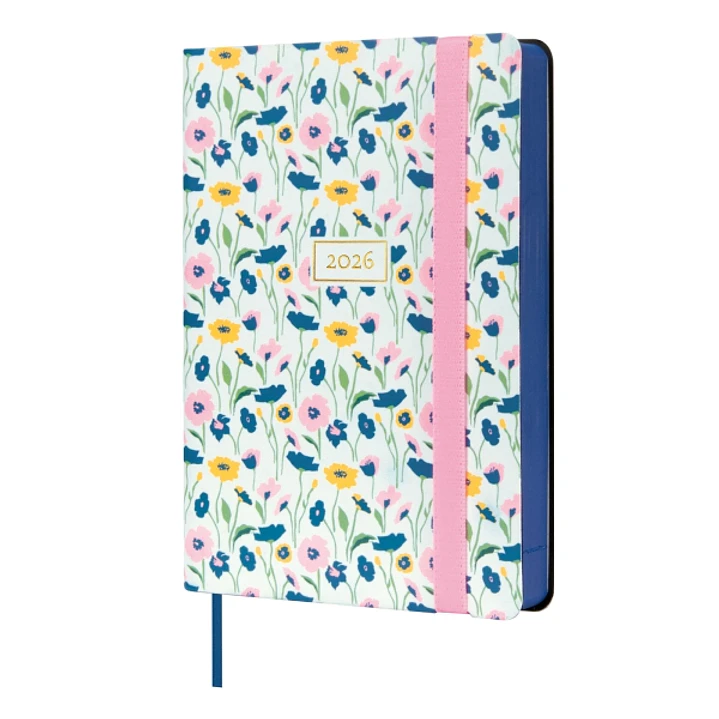 Finocam Flexi Joy Agenda - Anual 2026 - Tapa Blanda - Formato F4 - 120x23x172mm - 1 Dia por Pagina - Tematica de Flores 1